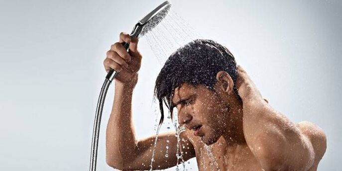 Men use contrast showers to increase blood flow and enhance potency